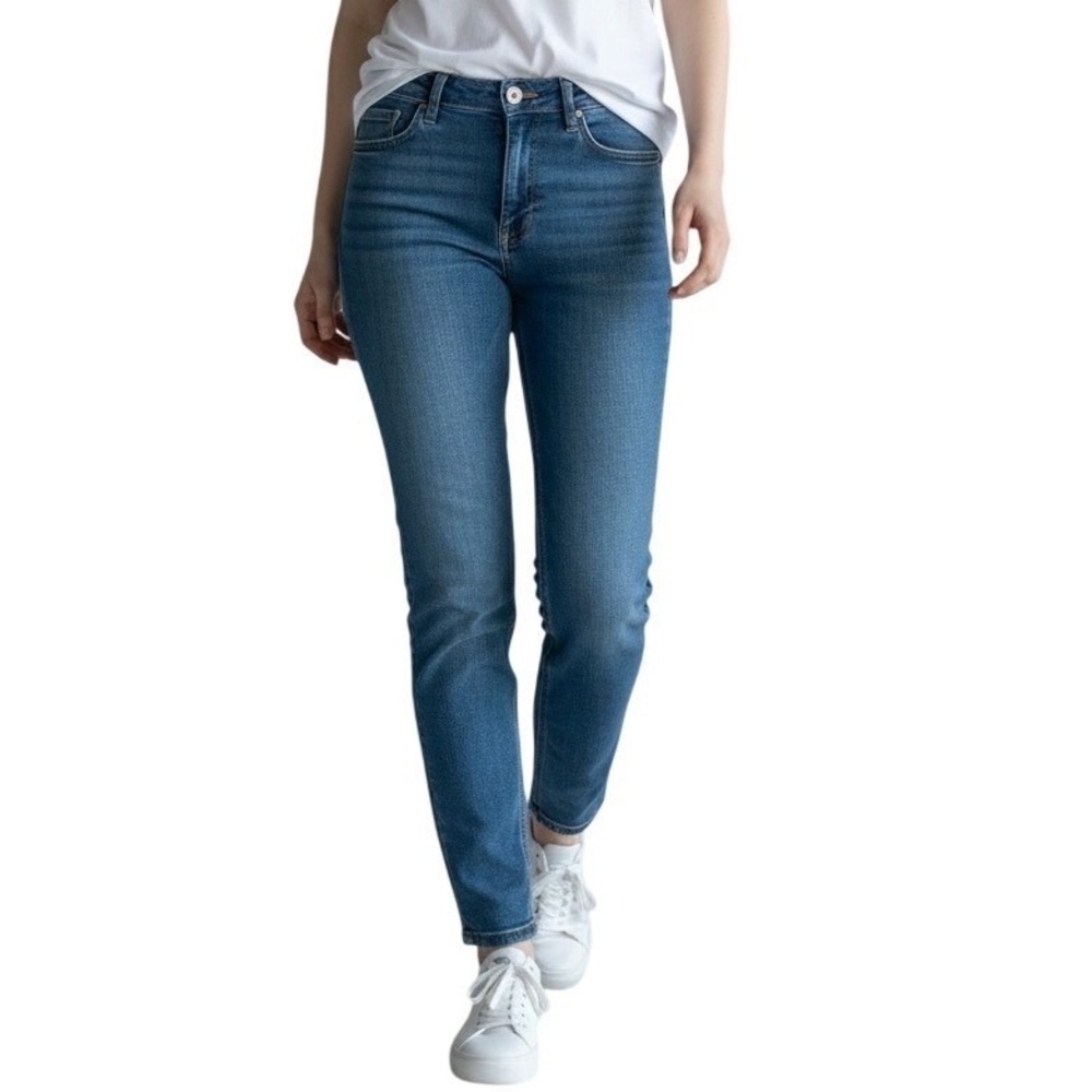 American Eagle Super Stretch Skinny Jeans Womens 2 Long Medium‎ Wash Denim